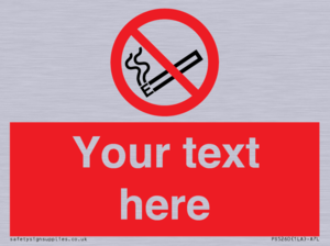 Custom No E-cigarettes / Vaping Sign